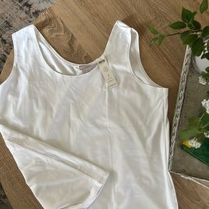 Chico’s Size 3 White Microfiber Tank XL